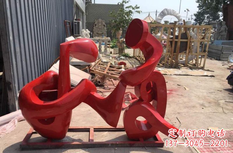 南阳不锈钢音符雕塑传递美丽的音乐