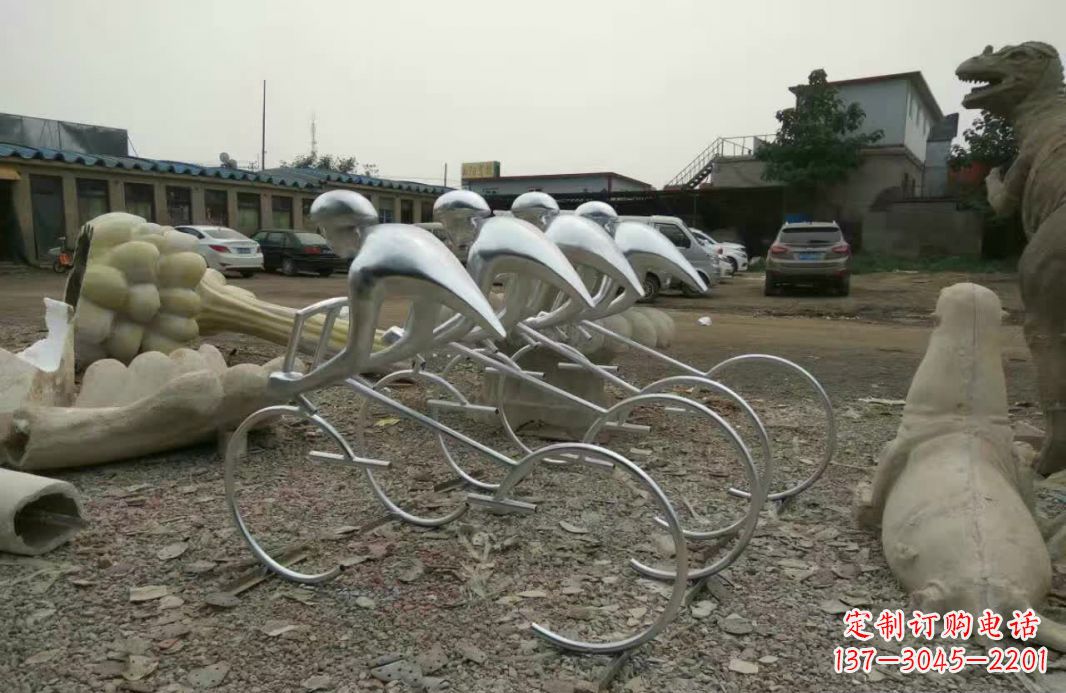 南阳不锈钢自行车雕塑