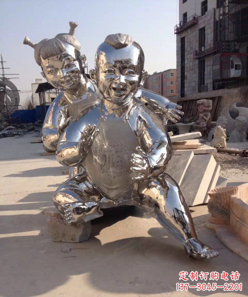 南阳精美的不锈钢儿童雕塑