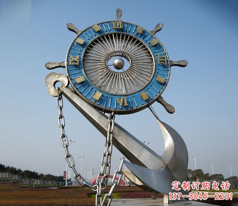 南阳不锈钢船舵雕塑展现精湛工艺
