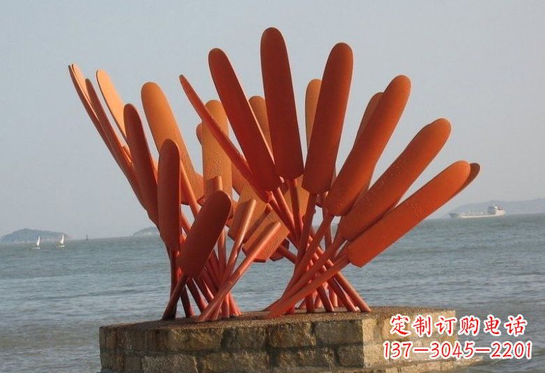 南阳不锈钢船桨雕塑经典的海洋景观