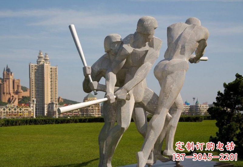 南阳棒球雕塑象征着美好回忆