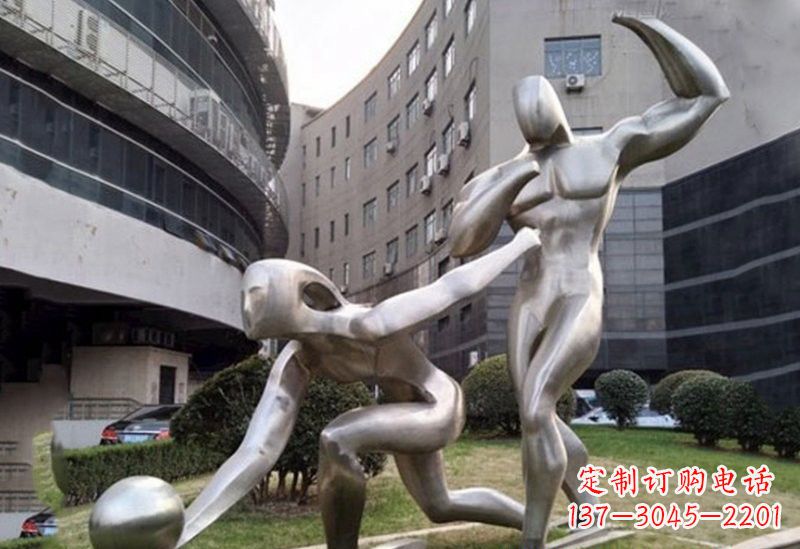 南阳不锈钢打保龄球雕塑