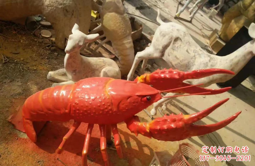 南阳不锈钢大龙虾雕塑1
