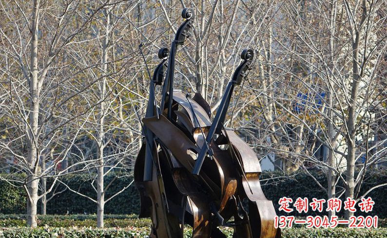 南阳不锈钢大提琴乐器雕塑
