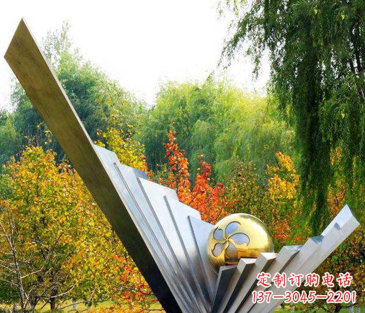 南阳不锈钢大型翅膀景观雕塑