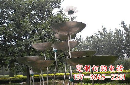 南阳不锈钢大型荷叶雕塑