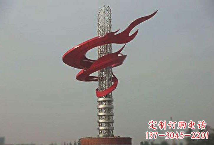 南阳不锈钢大型火炬雕塑