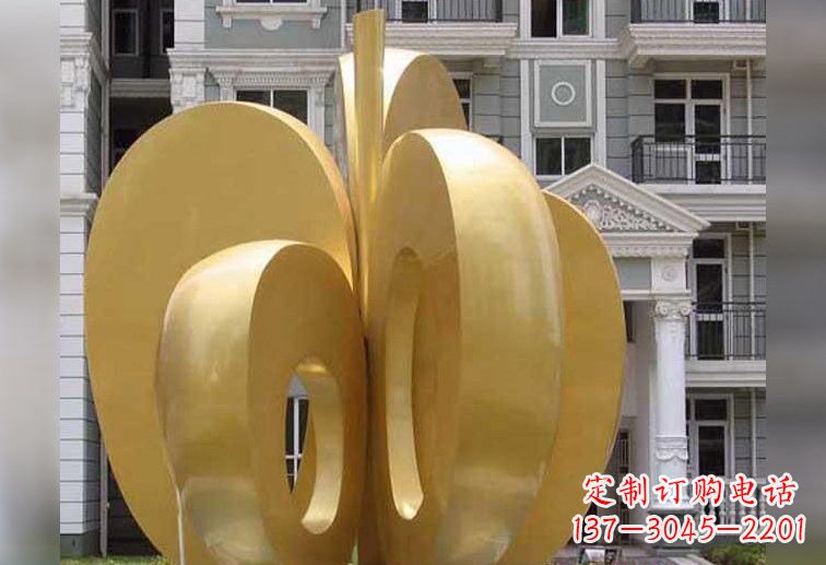 南阳不锈钢大型苹果雕塑