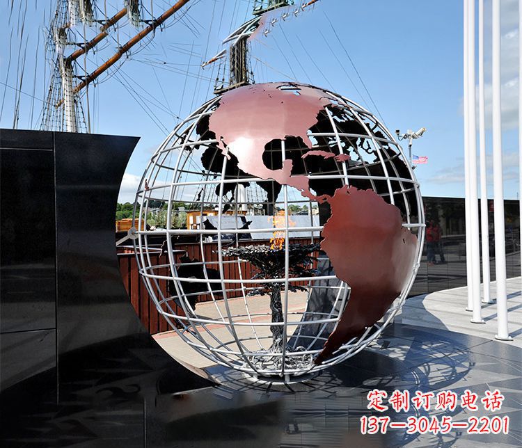 南阳不锈钢大型地球仪雕塑精美纳米艺术