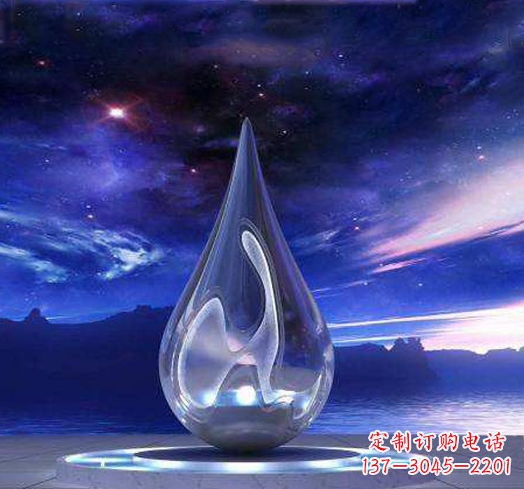 南阳不锈钢大型水滴雕塑