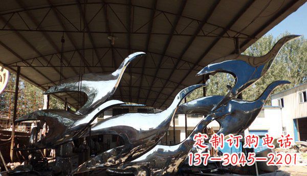 南阳不锈钢大雁雕塑给环境带来生机