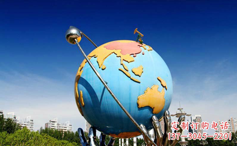 南阳不锈钢地球仪雕塑精致的艺术之作