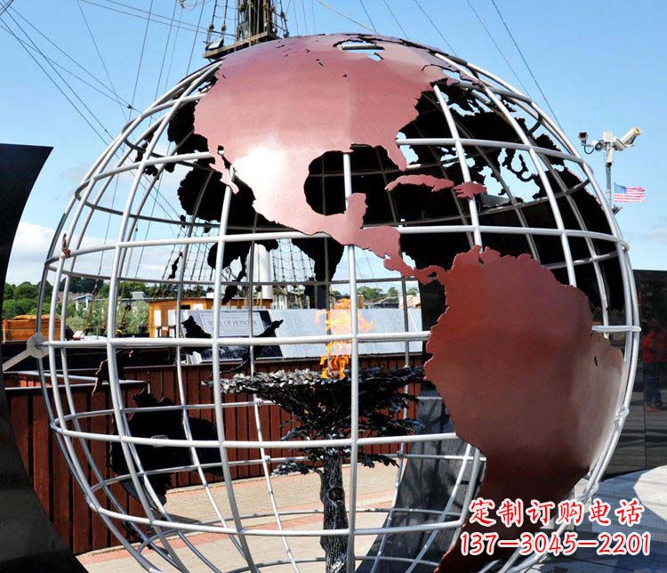 南阳不锈钢地球仪雕塑