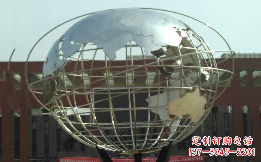 南阳不锈钢地球仪雕塑 (2)
