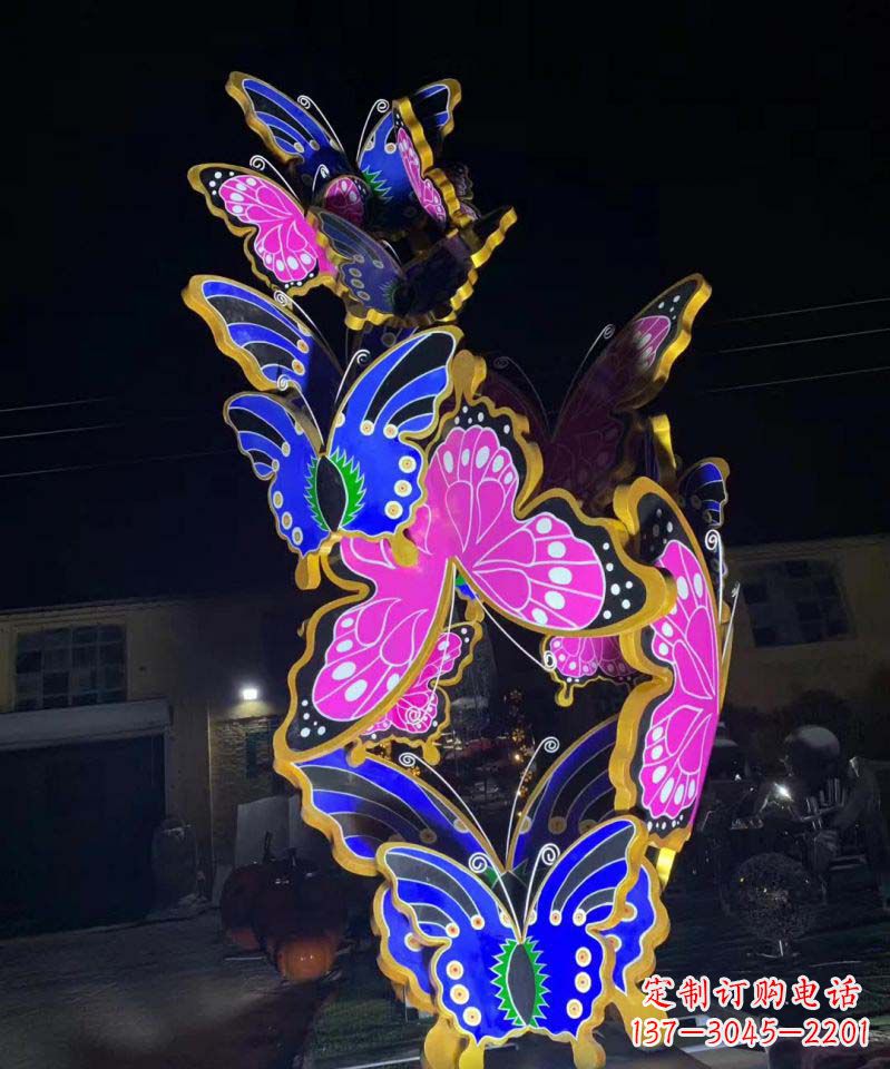 南阳不锈钢蝴蝶雕塑彩绘魅力无限