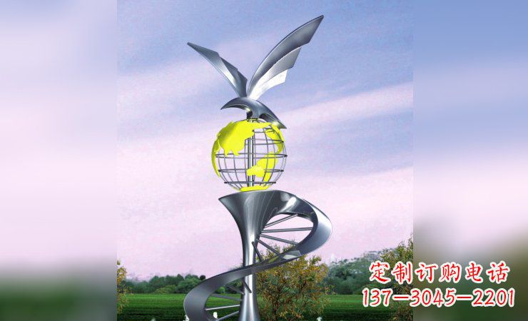 南阳雄鹰展翅,不锈钢雕塑飞翔