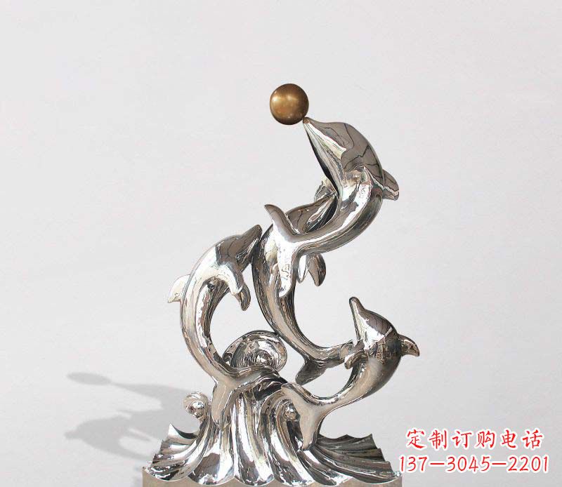 南阳不锈钢海豚雕塑精美的艺术杰作