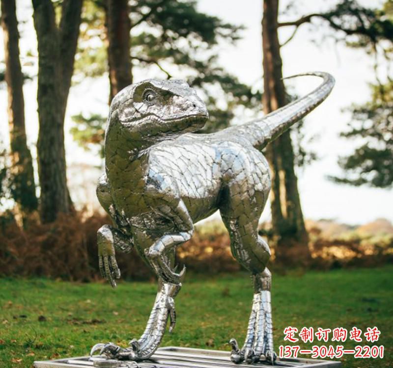 南阳不锈钢恐龙雕塑一种古老灵动的艺术
