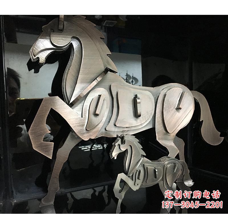 南阳不锈钢动物马雕塑艺术精美动人