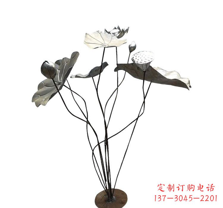 南阳不锈钢锻造莲花雕塑精美外形,长久耐用