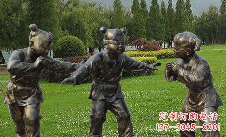 南阳不锈钢儿童戏耍人物雕塑