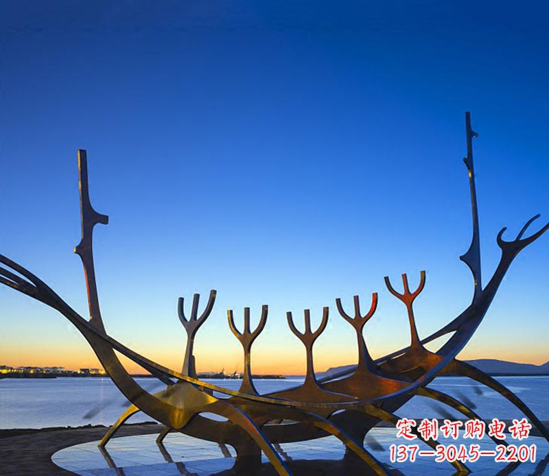南阳帆船雕塑精致的海洋艺术品