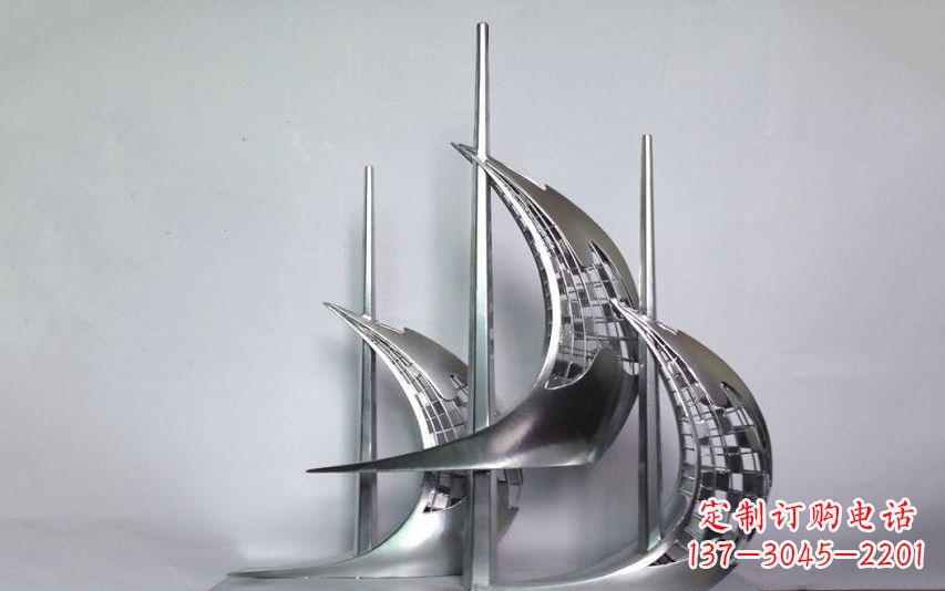南阳不锈钢帆船雕塑——海洋之旅的象征