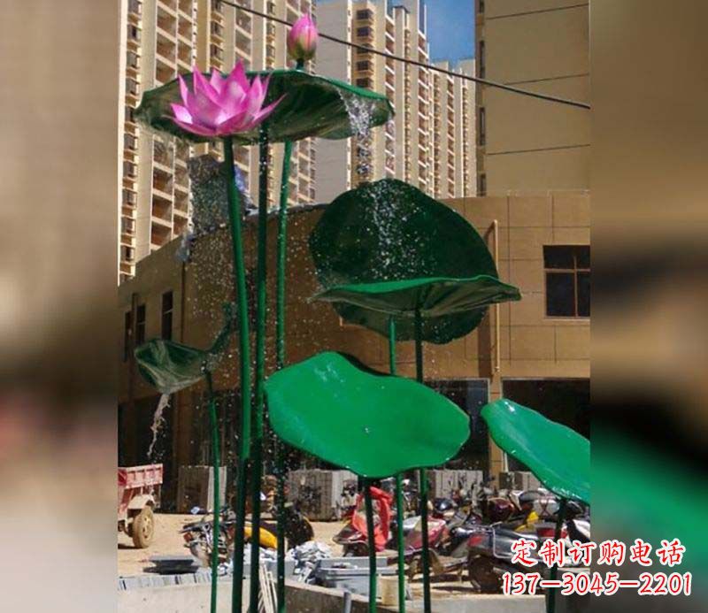 南阳不锈钢仿真荷花雕塑