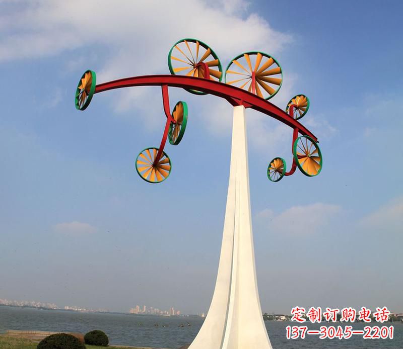 南阳不锈钢风车雕塑艺术美学的完美结合