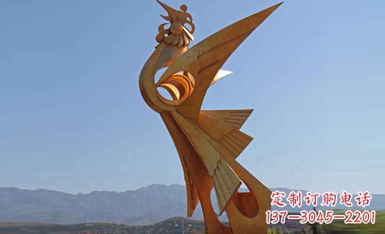 南阳不锈钢凤凰雕塑,给环境增添灵动之美
