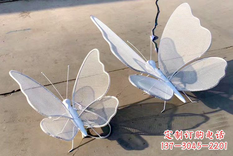 南阳不锈钢钢丝网格蝴蝶雕塑——灯光下的灵动之美
