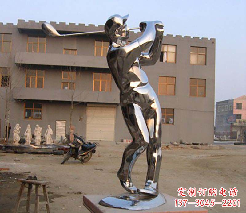 南阳高尔夫雕塑一种不锈钢制作的艺术品