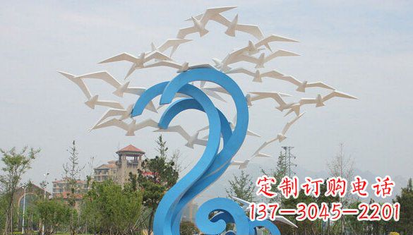 南阳鸽子雕塑不锈钢的象征