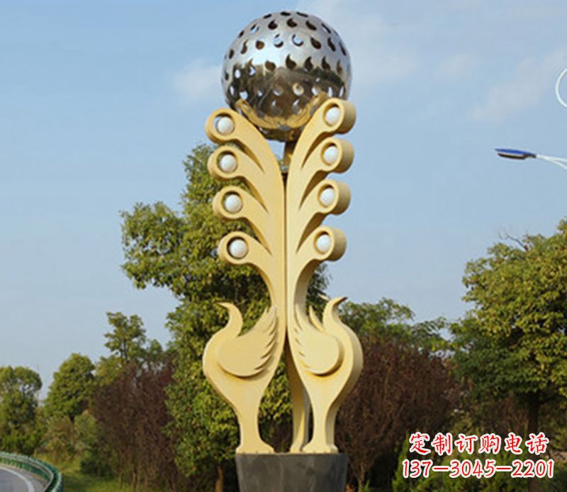 南阳不锈钢公鸡抽象雕塑