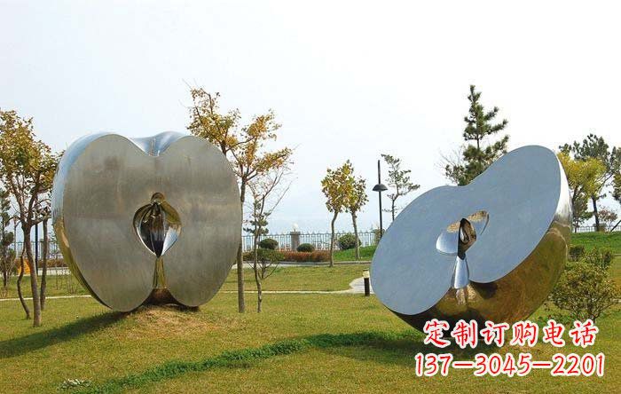 南阳不锈钢苹果雕塑——珍贵的艺术瑰宝