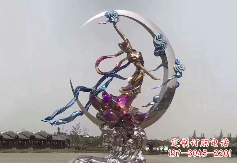 南阳不锈钢嫦娥奔月雕塑