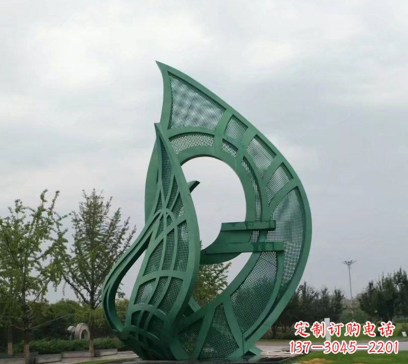南阳不锈钢大型镂空树叶雕塑精美绝伦