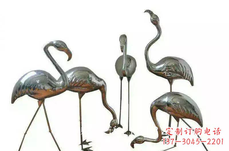 南阳不锈钢火烈鸟雕塑——美丽的自然之美