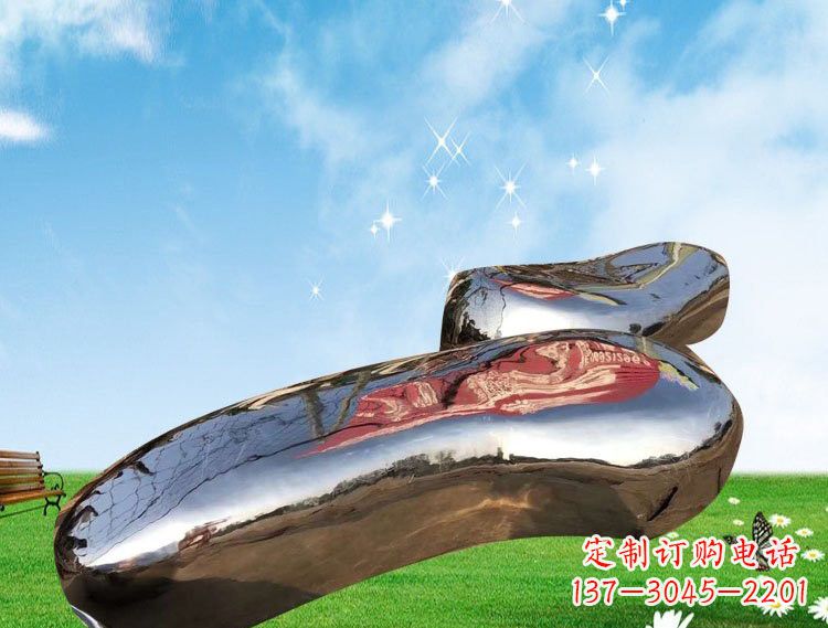 南阳精美的不锈钢鹅卵石雕塑