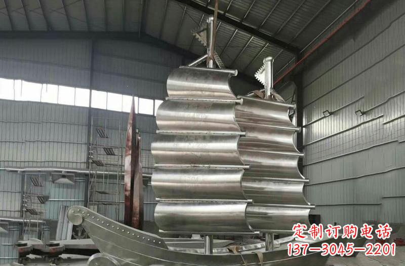 南阳不锈钢帆船雕塑海洋的象征