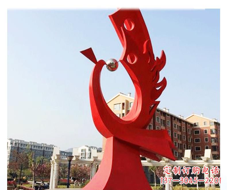南阳不锈钢凤凰雕塑——象征着新生