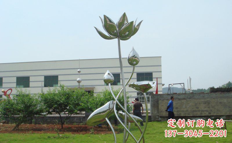 南阳不锈钢荷花雕塑