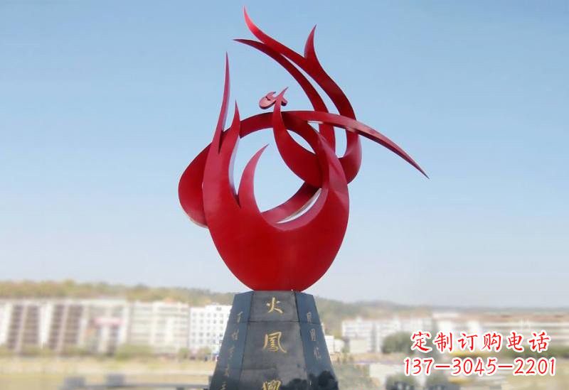 南阳凤凰雕塑——点缀不锈钢公园