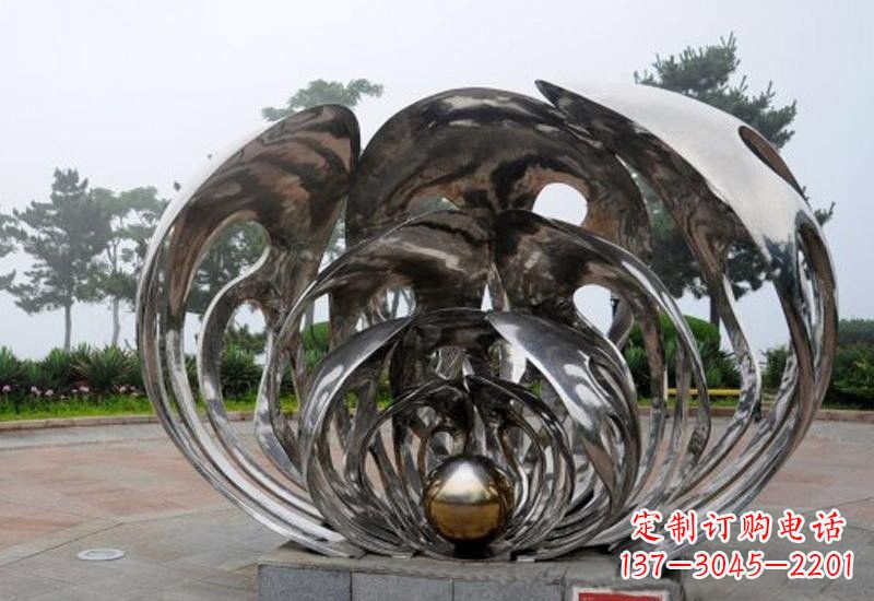 南阳不锈钢贝壳雕塑海洋风情的精美礼赞