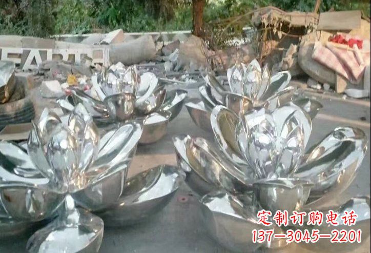 南阳不锈钢莲花雕塑一件象征着美丽与自由的作品