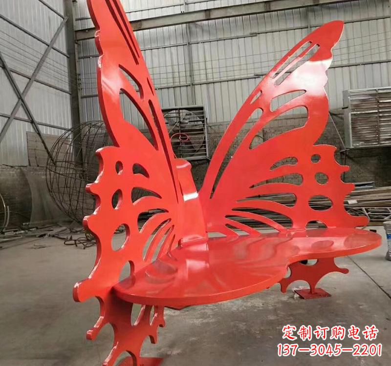 南阳不锈钢蝴蝶座椅雕塑美丽的艺术作品