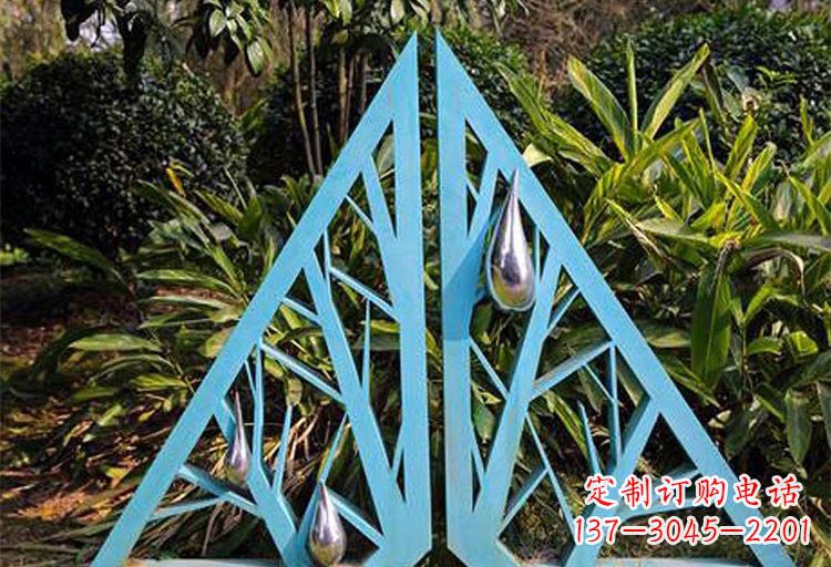 南阳不锈钢树枝雕塑——点缀不锈钢公园美景