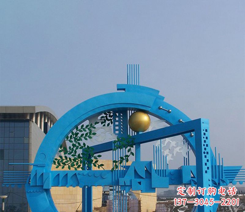 南阳不锈钢拱桥剪纸雕塑