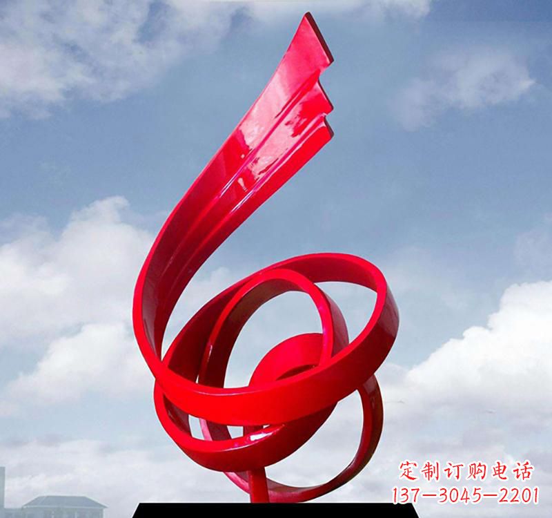 南阳美丽的飘带雕塑——城市的精灵